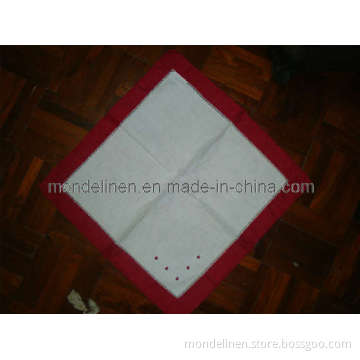 Nice Embroidery Napkin with Hemstitch Color Border (NP-003)